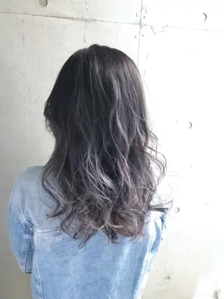 ロング カラー パーマ ヘアアレンジ メンズ キッズ ネイル マツエク・マツパ バレイヤージュ/ 髪質改善/渡邉悟🌱のヘアスタイル
