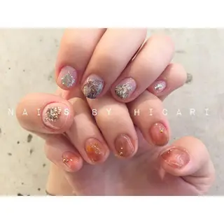 ショート カラー ネイル マツエク・マツパ illum hicariのネイルデザイン