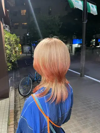 セミロング レイヤー/透けカラー ✨KANAのヘアスタイル