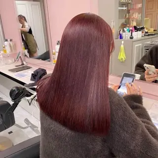 カラー girlな暖色ヘア 🪽🫧ハルナ🎀のヘアスタイル