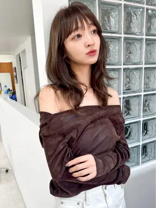 ロング カラー ヘアアレンジ 🫧透明感カラー/ 艶カラー🫧namiのヘアスタイル