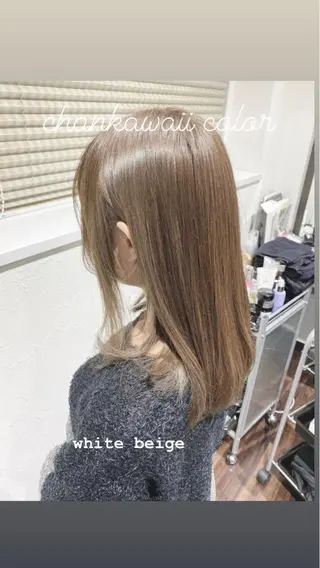 セミロング カラー 川合 勇気のヘアスタイル