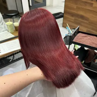 ミディアム カラー ショート/ウルフ カットモデル募集のヘアスタイル