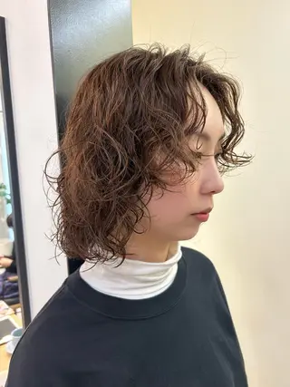 ミディアム カラー hub hair レイヤー/透明感のヘアスタイル