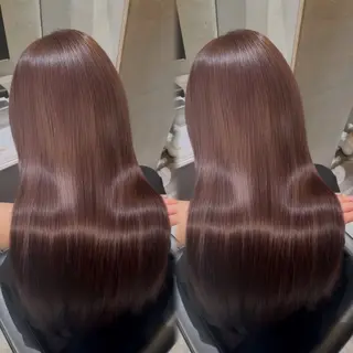 セミロング 新宿♡暖色カラー/ エクステ/スズ‎🤍のヘアスタイル