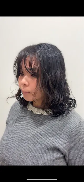 ミディアム パーマ 最強美髪💙ྀི/ アイ兼任👀/ミナルのヘアスタイル