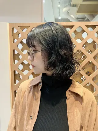 ミディアム パーマ 川間 将彦のヘアスタイル