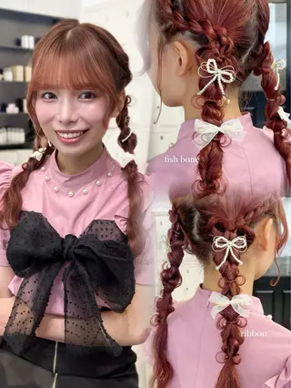 ロング ヘアアレンジ 縮毛矯正特化⌇﻿髪質 改善⌇﻿じゅあんのヘアスタイル