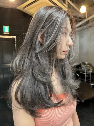 ロング カラー ヘアアレンジ 北間 寛哉のヘアスタイル