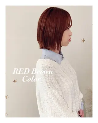 ミディアム カラー 市川 千夏のヘアスタイル