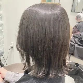 セミロング カラー 横浜似合わせ顔まわり カット／長谷川のヘアスタイル