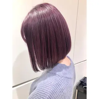 ミディアム カラー 推しカラー✨ オタク美容師ユウカのヘアスタイル