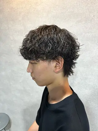 ショート カラー パーマ ヘアアレンジ メンズ 仕上がり満足度No. 1🔥BLUCK🔥のヘアスタイル