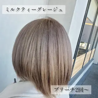 ミディアム カラー ブリーチカラー/ 美髪矯正/佐伯 駿のヘアスタイル