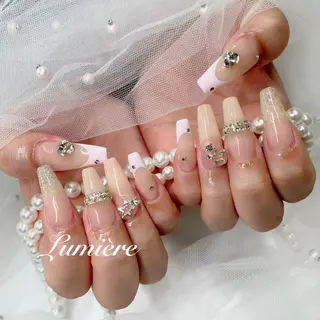 ネイル Lumière｜ ロング｜ワンホンのネイルデザイン