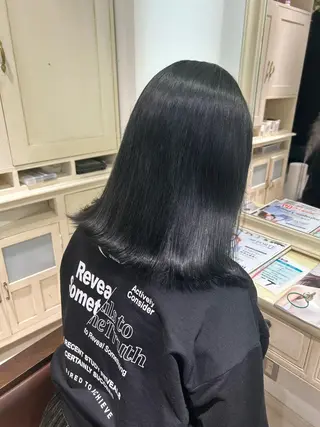 ミディアム カラー 透明感カラー 古山 結季🌙🖤のヘアスタイル