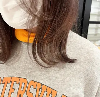 ミディアム カラー 和泉市フルール 吉田　瞬也のヘアスタイル