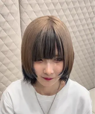 ショート ボブ/艶カラー/ 縮毛矯正/寺岡祐斗のヘアスタイル