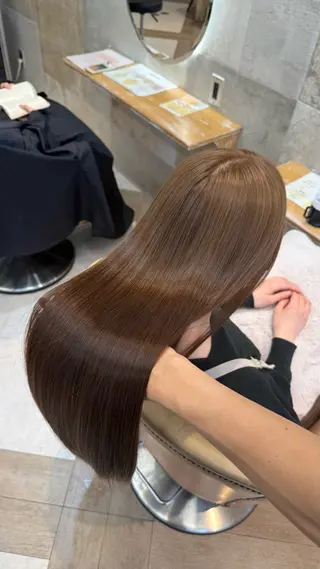 ロング カラー 金山/ブリーチなし/ 透明感/ボブ/ゆうきのヘアスタイル