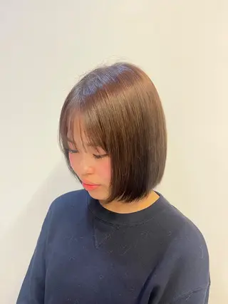 カラー 心美/ブリーチなし 透明感カラーのヘアスタイル