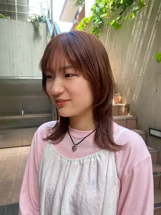 ミディアム 大人可愛い♡コテ巻き パーマ🌼杉田 萌恵のヘアスタイル