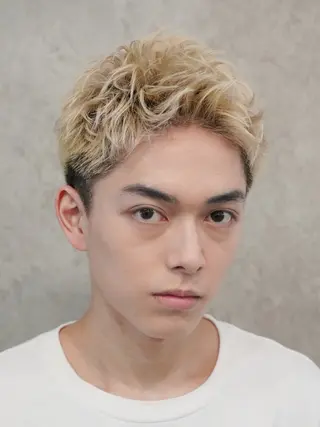 ショート カラー パーマ メンズ fifth天神 パーマ特化/石橋航海のヘアスタイル