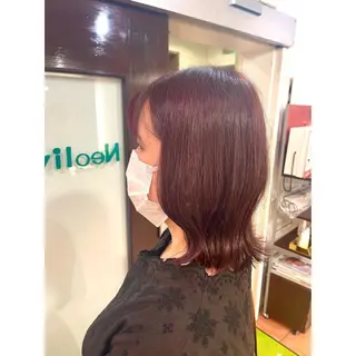 ミディアム カラー ヘアアレンジ 🦋エクステ/透明感 カラー🦋宮川莉央のヘアスタイル