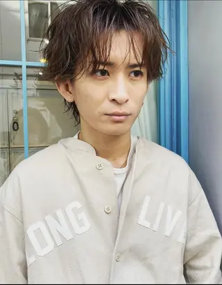 ミディアム パーマ メンズ メンズ特化🔥木下 晃徳のヘアスタイル