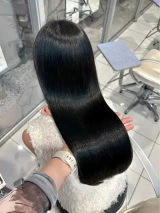 ロング 縮毛矯正/暗髪 暖色/晴☀️のヘアスタイル