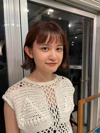 ショート カラー うる艶カラー/恵比寿 ベージュ/丸山陽平のヘアスタイル