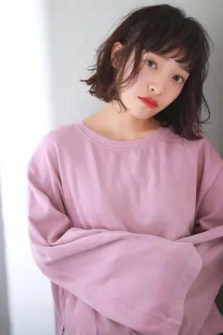 ミディアム カラー レイヤーカット✂️ 横浜No1♡下鳥翔子のヘアスタイル