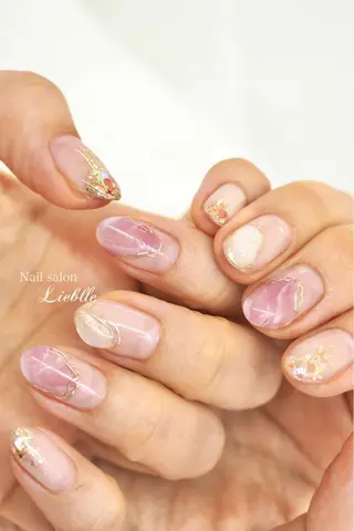 ミディアム カラー ネイル Nail salon Lieblleのネイルデザイン