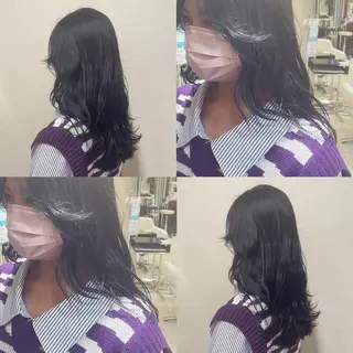 ロング カラー ヘアアレンジ 新宿/顔周りカット/ レイヤー/がっきーのヘアスタイル