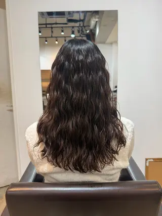 セミロング 🌿朝5分でお洒落 パーマスタイル🌿のヘアスタイル