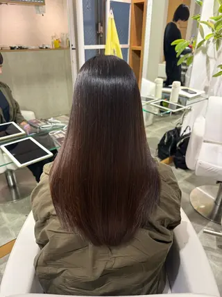 ミディアム 原宿♡透明感カラー♡ 縮毛矯正【MAYU】のヘアスタイル