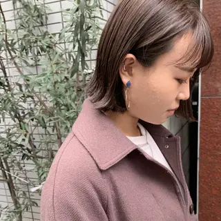 ミディアム カラー ヘアアレンジ 🫧透明感カラー/ ボブ/小笠原汐海🪽のヘアスタイル