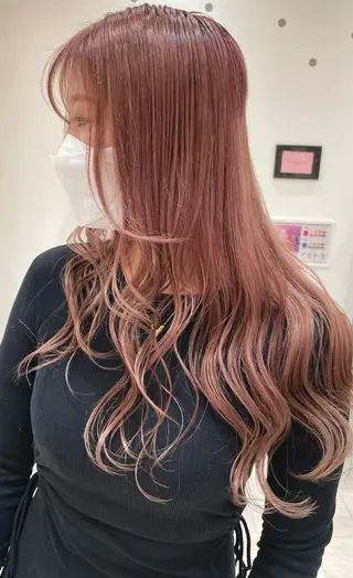 ロング カラー 韓国風ハッシュカット 似合わせレイヤー池袋のヘアスタイル