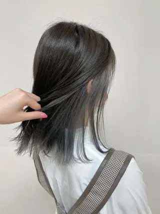 セミロング カラー ヘアアレンジ 【Sweep】おじま のぞみのヘアスタイル
