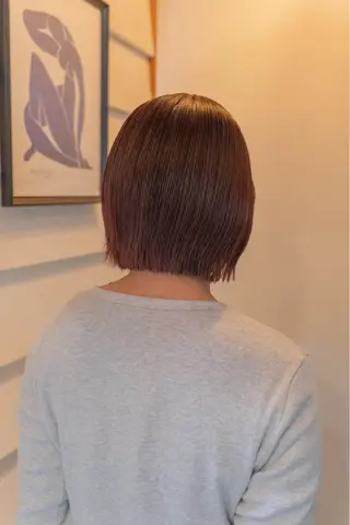ショート カラー 【ボブ】縮毛矯正/ 船橋駅5分/鈴木杏美のヘアスタイル