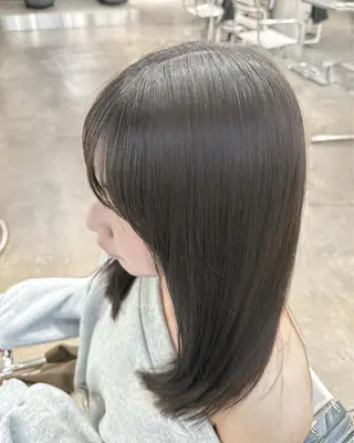 ミディアム カラー 高橋大樹/グレージュ 透明感/髪質改善のヘアスタイル