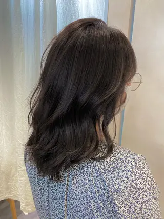 ミディアム カラー 顔まわりカット🌟 くびれヘア/寺門遥輝のヘアスタイル