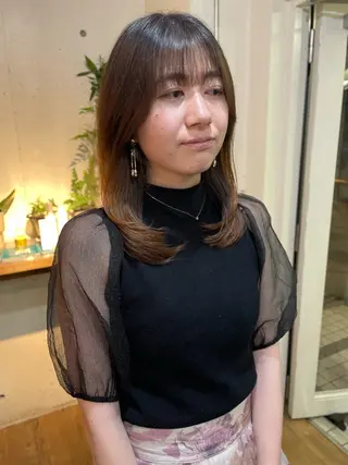 ロング YUKI 新宿カット パーマ/カラーのヘアスタイル