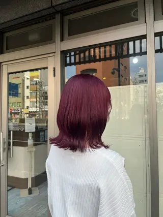 ミディアム カラー 村田梨乃/ minim hairのヘアスタイル