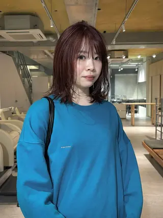 ミディアム カラー yu maのヘアスタイル