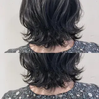 ミディアム カラー パーマ ヘアアレンジ 【ツヤ髪美容師】 ツダケイスケのヘアスタイル
