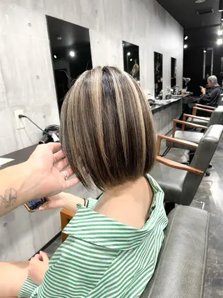 ミディアム カラー 清水 亮太／赤み消しカラーのヘアスタイル