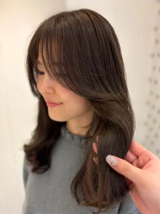 セミロング カラー パーマ 🌸銀座No.1パー マ🌸いでいあやのヘアスタイル
