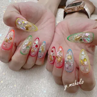 ネイル パラジェル有/ 長さだし/mahoのネイルデザイン