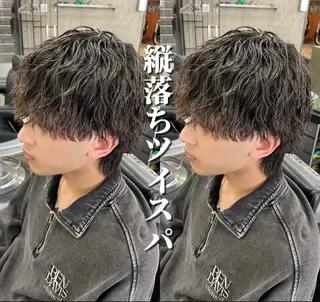 ショート パーマ メンズ 亀井隆汰/メンズ専門 パーマ特化美容師のヘアスタイル
