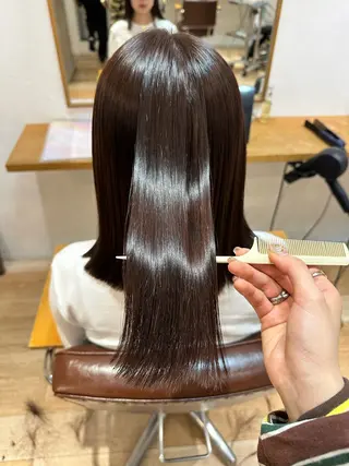 ミディアム カラー パーマ REINA☁️透明感 カラー/ぷつっと♡のヘアスタイル